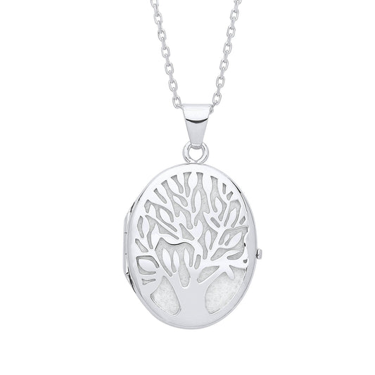 Tree of Life Silver Oval Locket