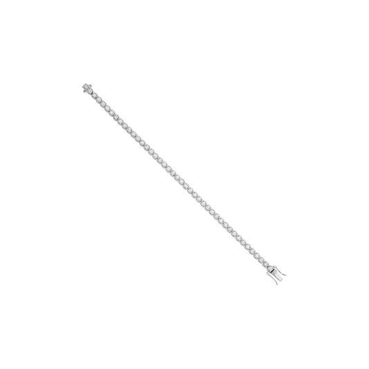 9ct White Gold 5.00ctw Lab Grown Diamond Tennis Bracelet IGI Certified