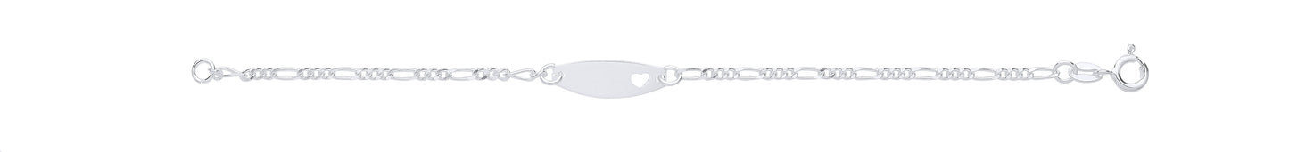 Silver Heart ID Baby/Child Bracelet