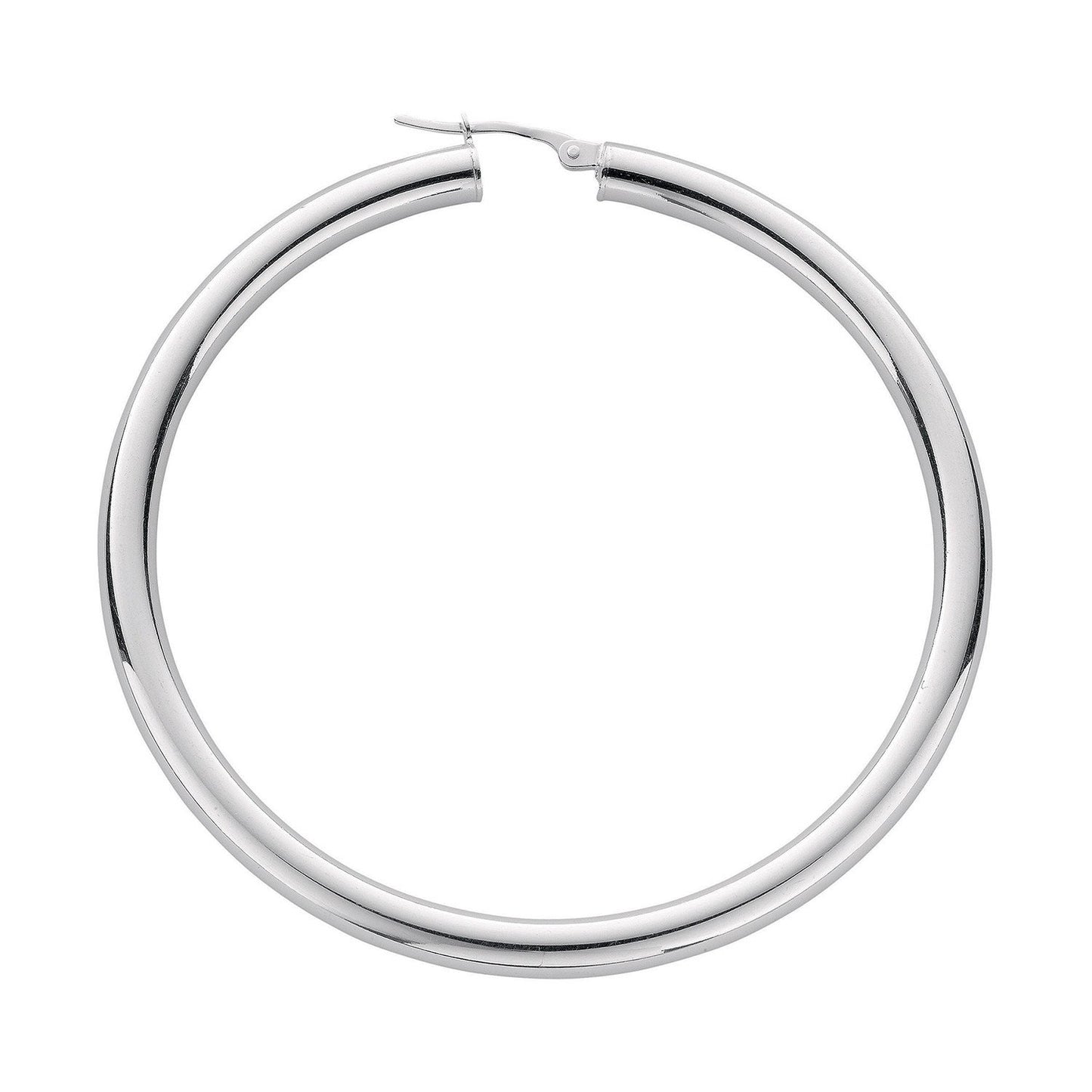 Silver Hoop Earrings - 4mm - 9.8g
