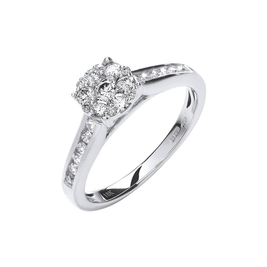 18ct White Gold 0.50ct Diamond Dress Ring (HNN-16AC4C)