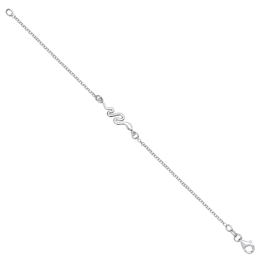 Silver Snake Ladies Bracelet