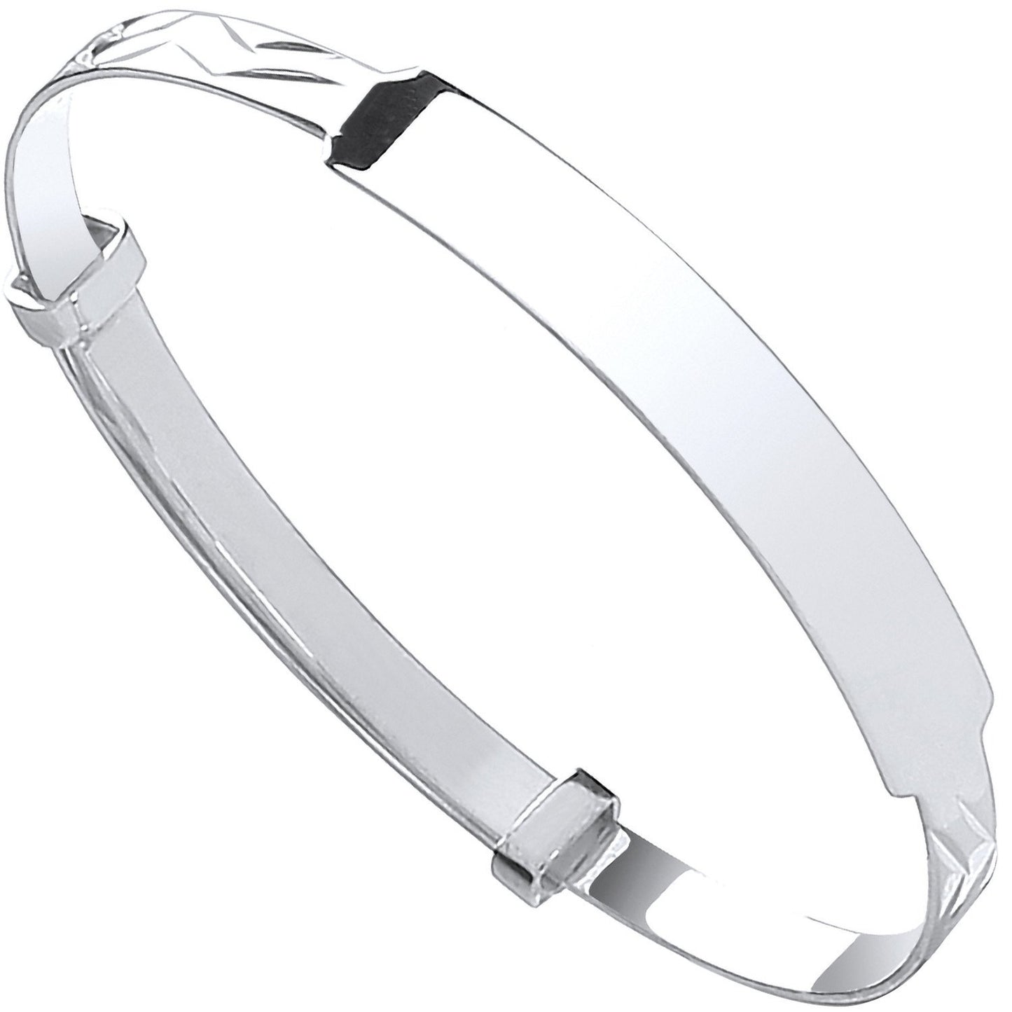 Silver Baby Expandable ID Bangle - 5.1mm
