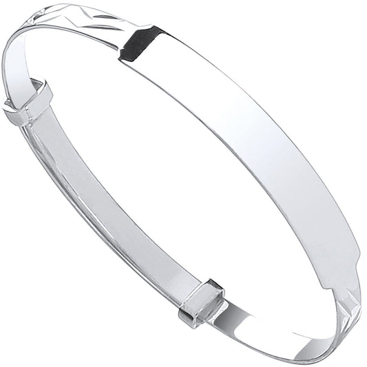 Silver Baby Expandable ID Bangle - 5.1mm