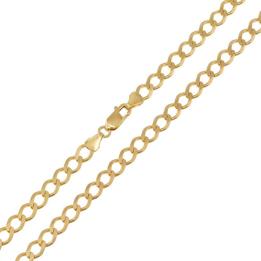 Yellow Gold 5.2mm Economy Curb Chain