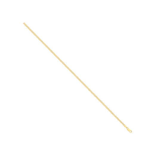 14ct Yellow Gold Hollow Flat Anchor 2.4mm Chain