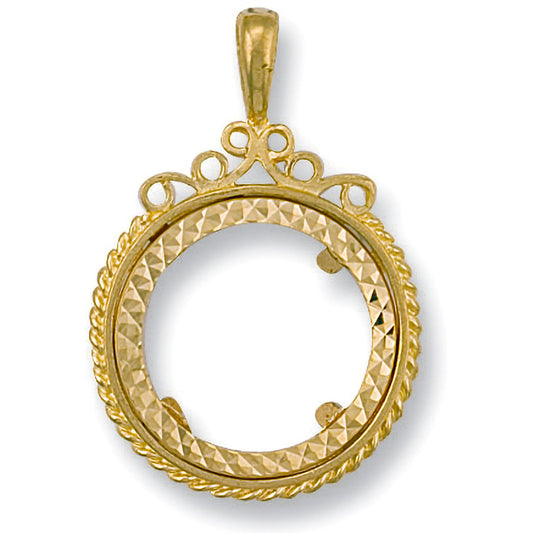 Yellow Gold (Full) Fancy Sovereign Pendant - 26.3mm