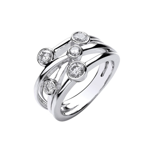 18ct White Gold 0.75ct GH-SI Diamond Dress Ring