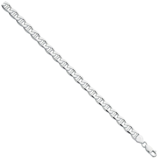 Silver 8mm Anchor Gents 8" Bracelet