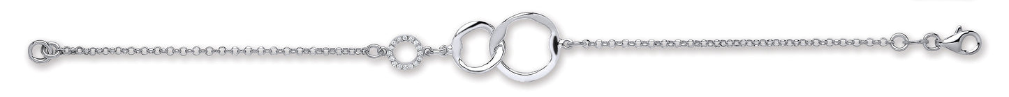 Silver Interlocking Circle Link Chain