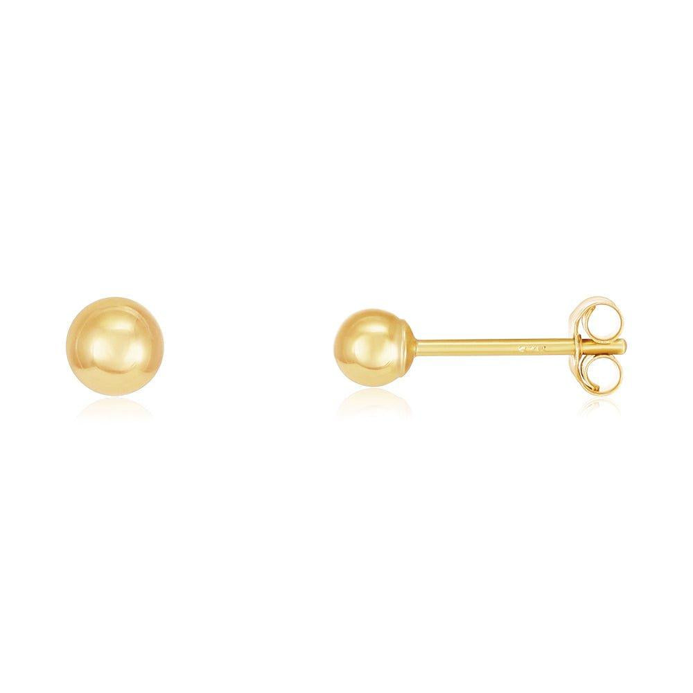 9ct Yellow Gold 3mm Ball Studs
