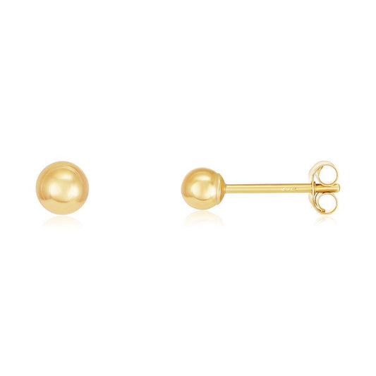 9ct Yellow Gold 3mm Ball Studs
