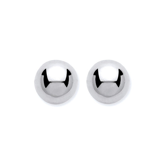 9ct White Gold 5mm Ball Studs