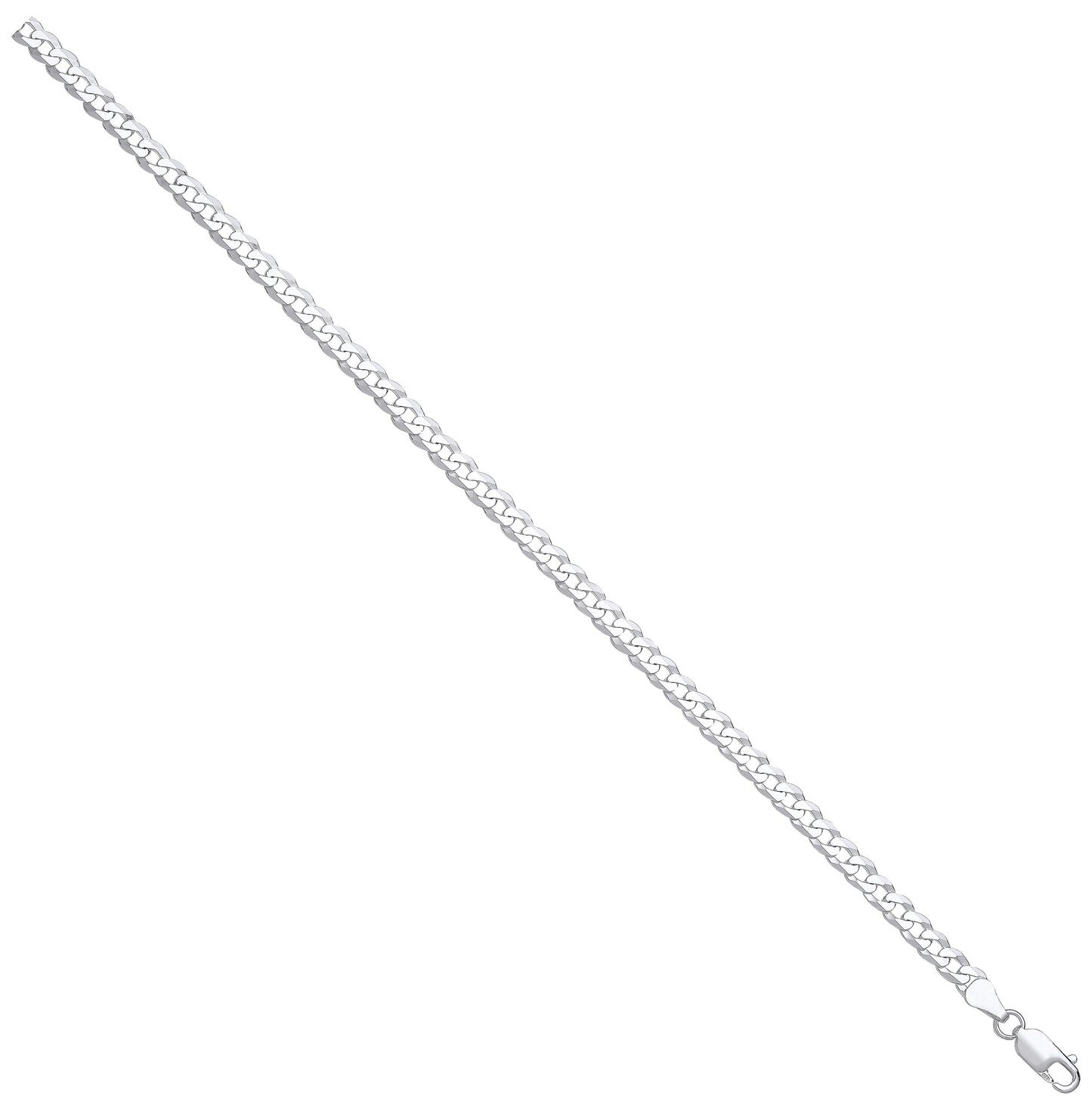 Silver 5.2mm Economy Flat Curb Chain