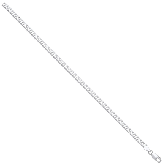 Silver 5.2mm Economy Flat Curb Chain