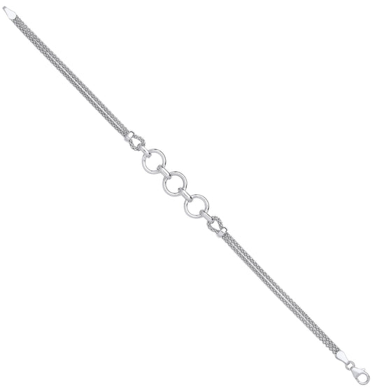 Silver Circles Ladies Bracelet