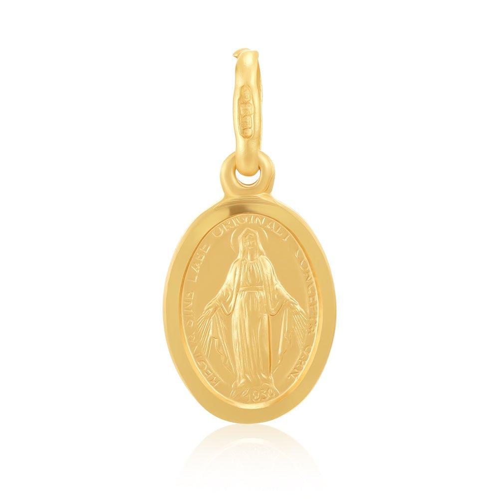 Yellow Gold Miraculous Medallion Pendant -  9.4mm