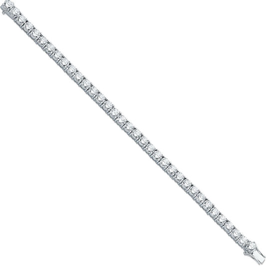 Silver 5.2mm Cubic Zirconia Tennis Bracelet