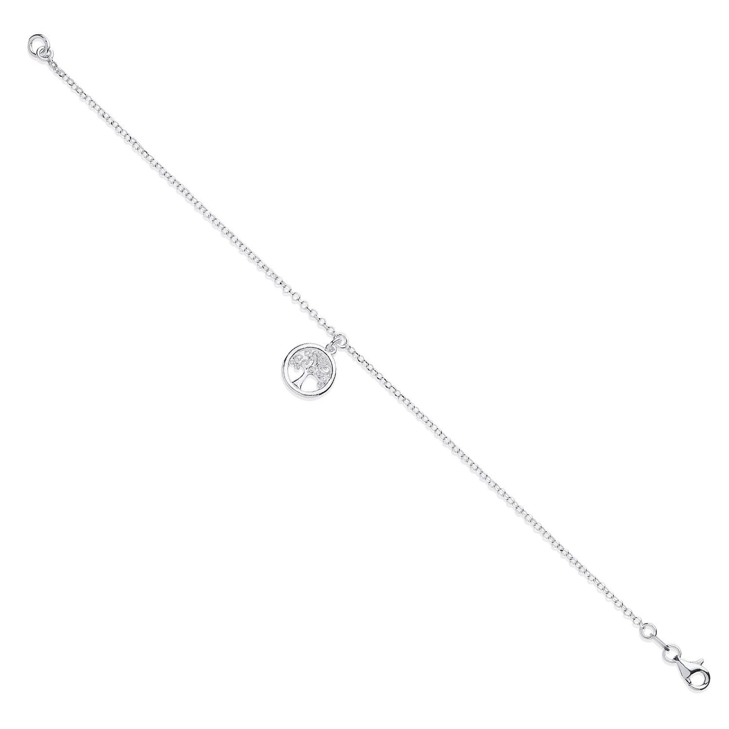 Silver Tree of Life Bracelet/Necklace 16"+2" Extention