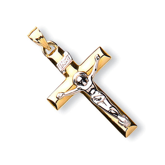 White & Yellow Gold Crucifix