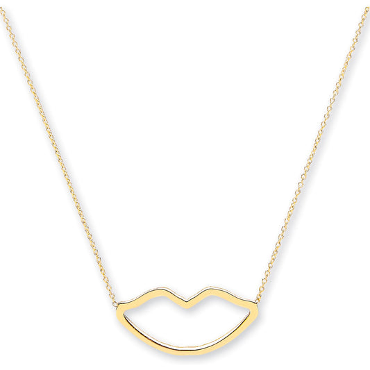 Yellow Gold Rolo Chain, Lips, Adjustable Lengths
