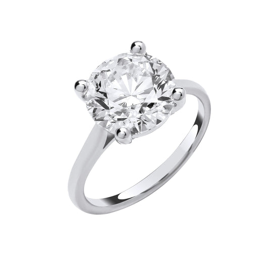 18ct White Gold 4.00ctw Solitaire Lab Grown Diamond Ring IGI Certified
