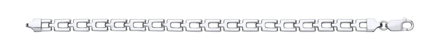 Silver 6mm Open Link Chain Bracelet