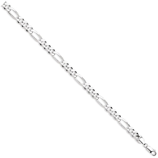 Silver 7.6mm Figaro Chains/Bracelets