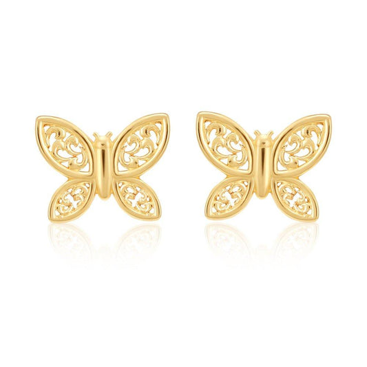 9ct Gold Butterfly Studs