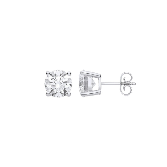 18ct White Gold 3.00ctw Lab Grown Diamond Earrings IGI Certified
