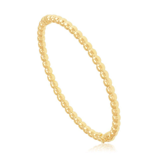 Yellow Gold Fancy Beaded Bangle