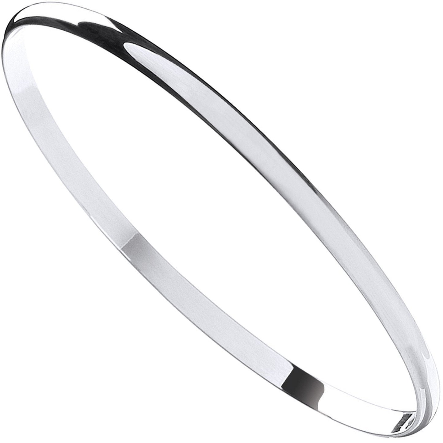 Silver 4mm D-Shaped Slave Bangle