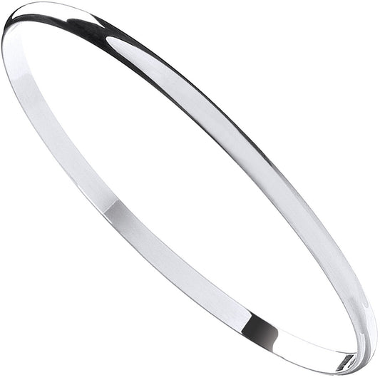 Silver 4mm D-Shaped Slave Bangle