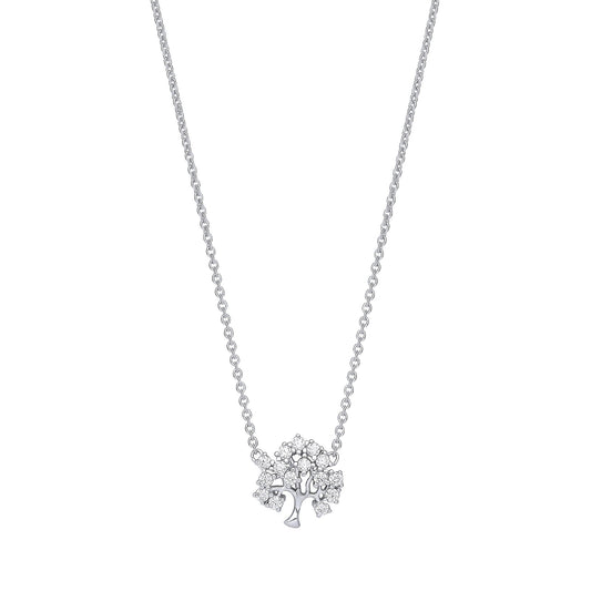 Silver Tree of Life Pendant on 16"/18" Necklace