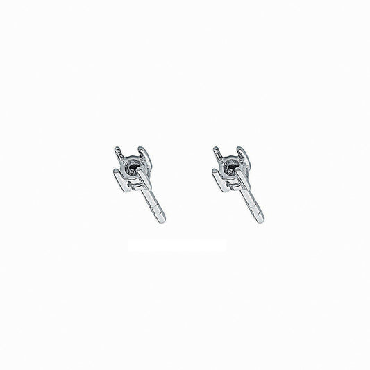 9ct White Gold Earrings Mount 0.15ctw