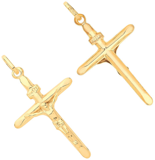 Yellow Gold Crucifix - 20.5mm