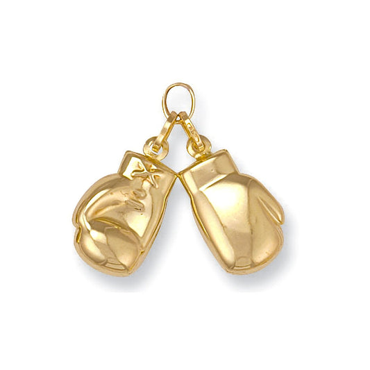 Yellow Gold Boxing Glove Pendant - 10mm - 1.3g