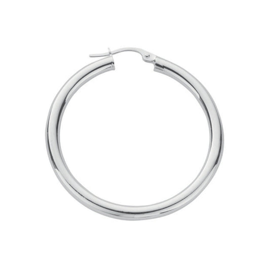 Silver Hoop Earrings - 4.2g