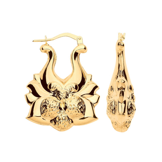 Yellow Gold Strawberry Creoles