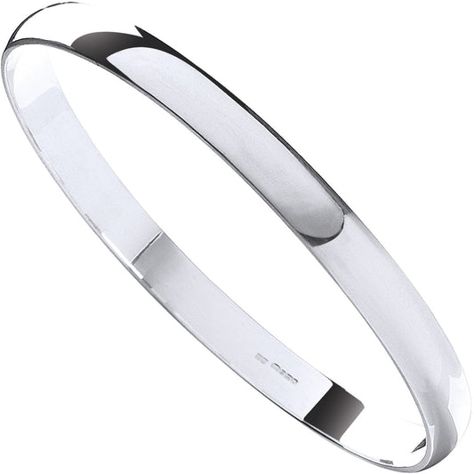 Silver 7mm D-Shaped Slave Bangle