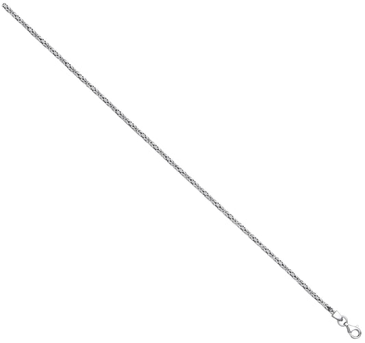 Silver 2.5mm Square Byzantine Chain
