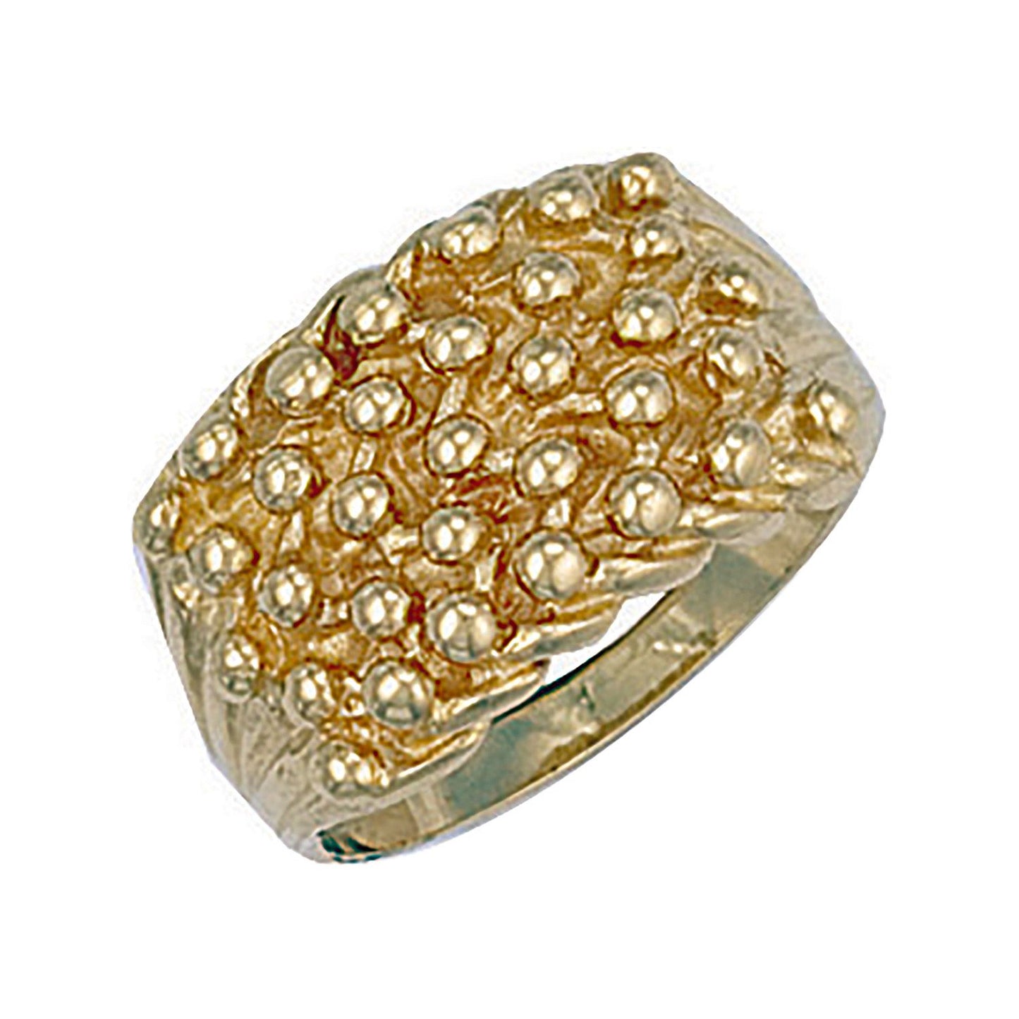 Yellow Gold Woven Back 5 Row Keeper Ring (HNN-612F67)