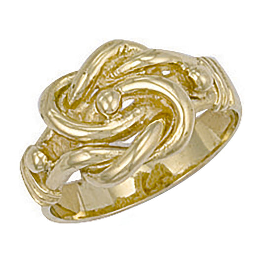 Yellow Gold Knot Ring (HNN-77614A)