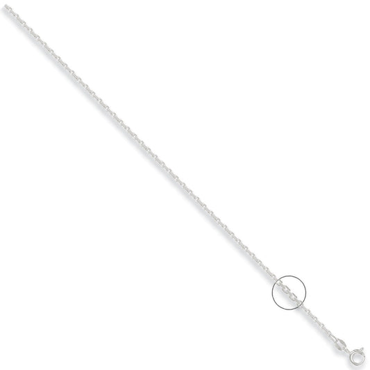 Silver 2.2mm Diamond Cut Belcher Chain