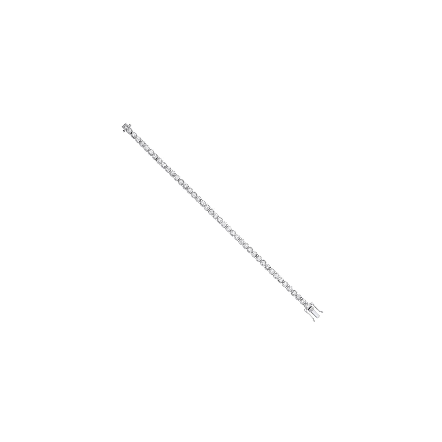 9ct White Gold 3.00ctw Lab Grown Diamond Tennis Bracelet IGI Certified