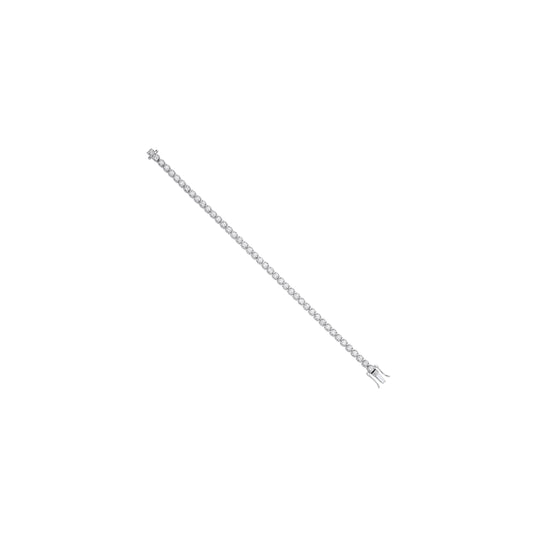 9ct White Gold 3.00ctw Lab Grown Diamond Tennis Bracelet IGI Certified