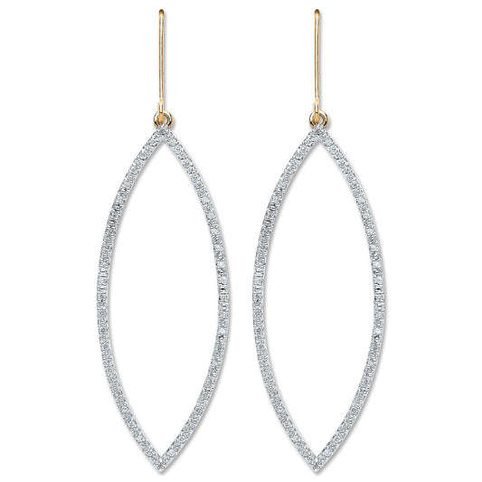 9ct Yellow Gold 0.30ct Dia Drop Earrings