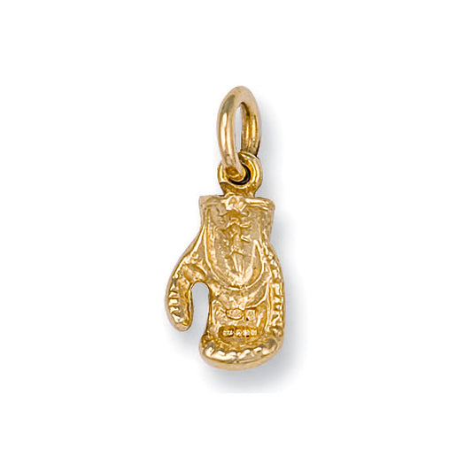 Yellow Gold Boxing Glove Pendant - 9.5mm