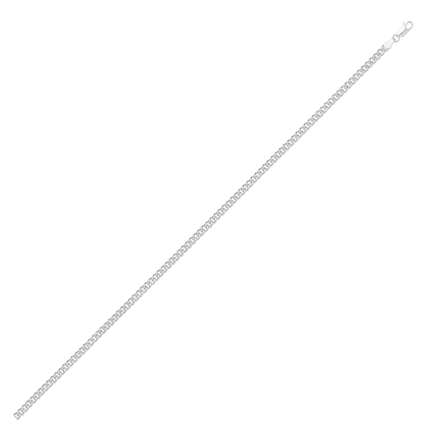 Silver 3.8mm Hollow Curb Chain