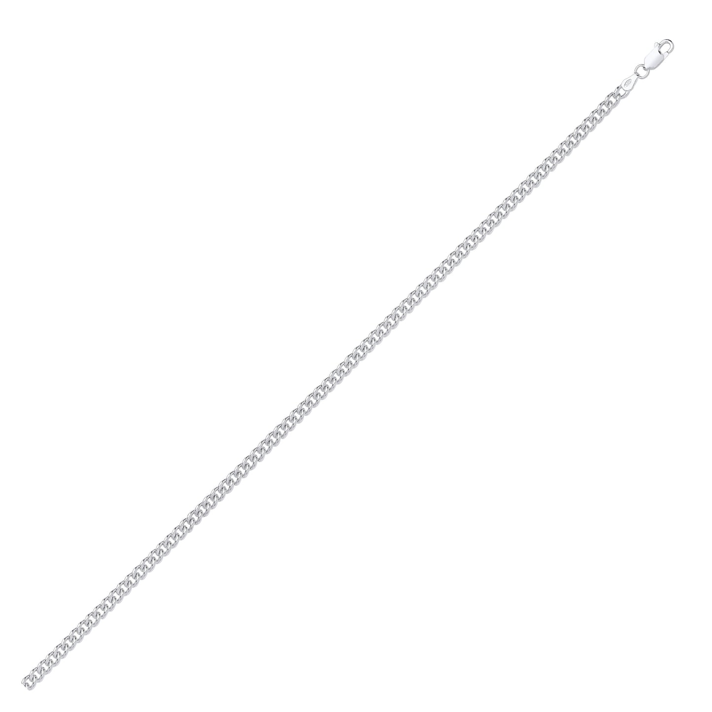 Silver 4.5mm Hollow Curb Chain